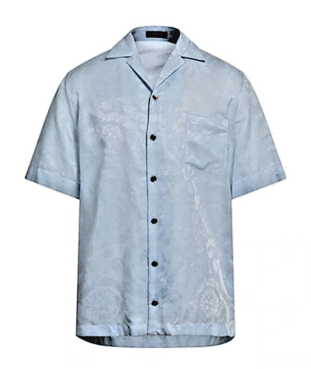 NWT Mens VERSACE Jacquard Cotton/Silk Barocco Button Up Shirt 46 Medium 1010629